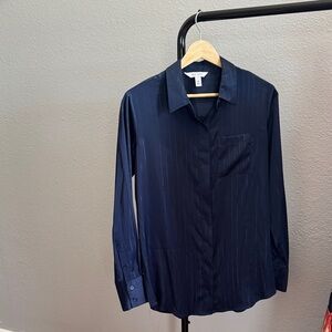 Calvin Klein Dark Blue Striped Shirt